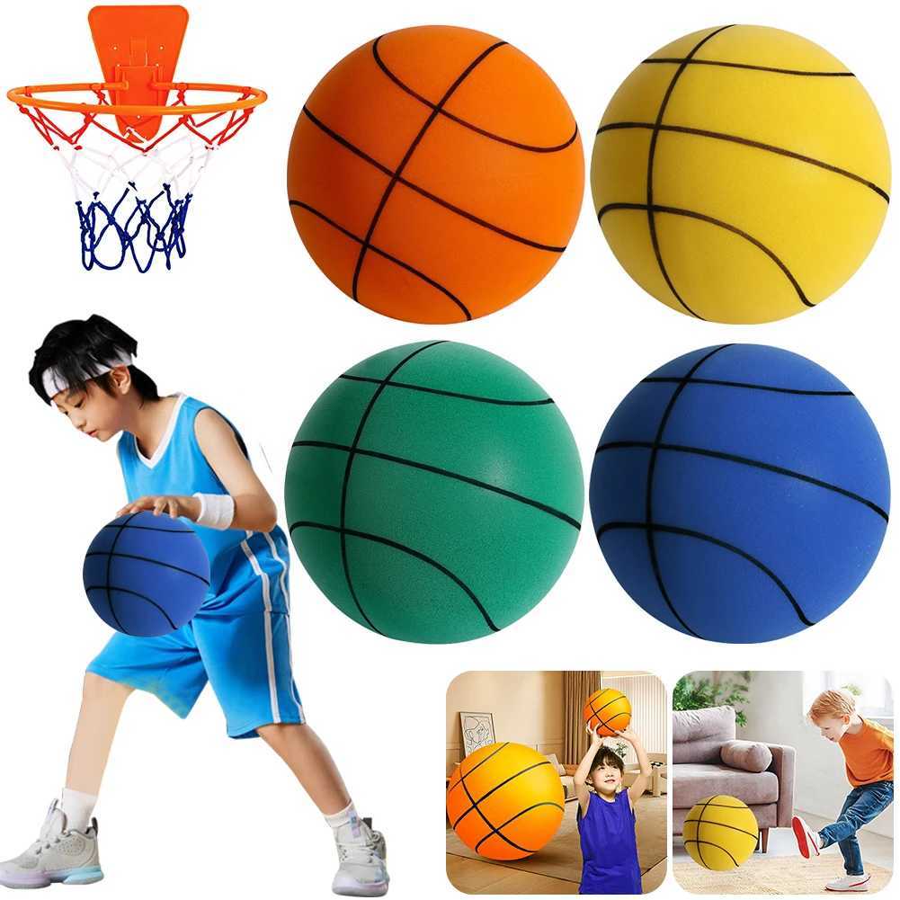 18/21/24cm Easy Grip Silent Ball Size 3/5/7 Silent Basketball Dribbling Training Basketball Bouncing for Indoor ActivitiesW251115