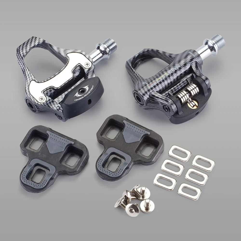 Carbon fiber road bicycle SPD clip pedal suitable for SPDglue selflocking professional pedals R8000R550 with SMSH11 250410