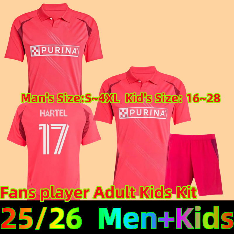 25 26 st louisjersey PARKER Soccer Jerseys SOCCER New JACKSON 2025 2026 LOWEN Away st Louis white CCHINI St Louis City Football Shirt Kids Kit GIOA BASSI 123