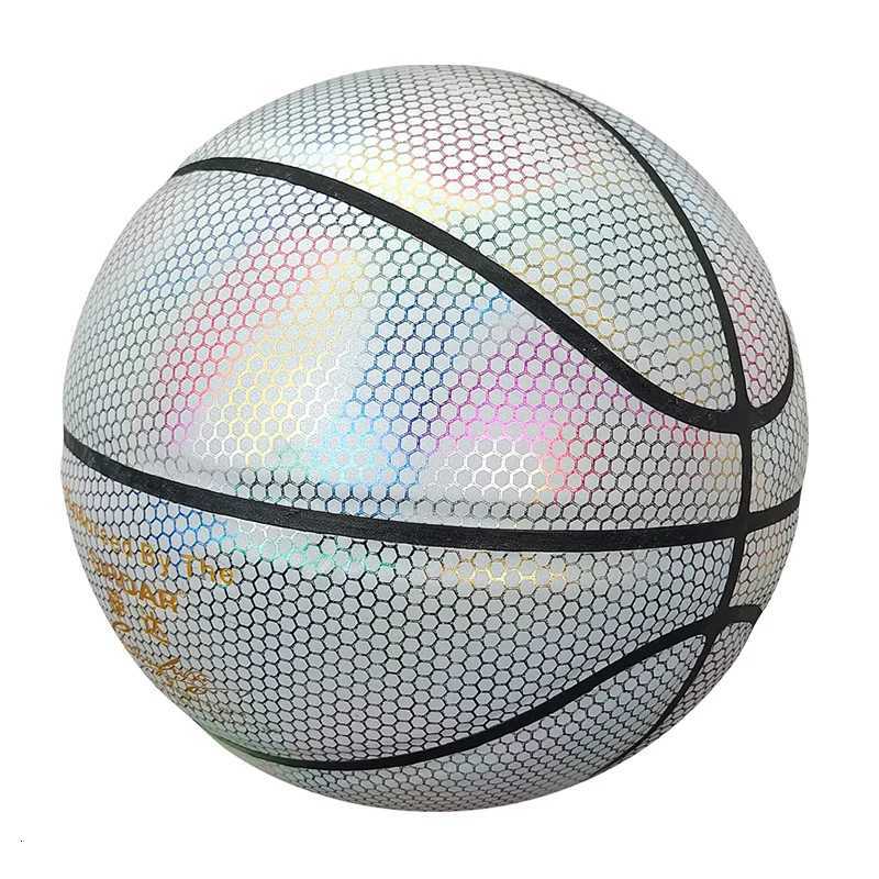 SIRDAR Luminous basketball size 7 student adult game outdoor indoor wear-resistant PU fluorescent training basketball equipmentW251115