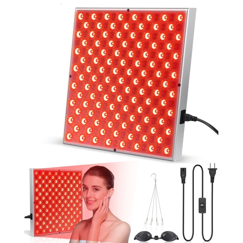 LED Red Light Panel Lamp for Facial Aging Skin Care Beauty 225 LED Light Body Pain Relief Physical Tools 251112