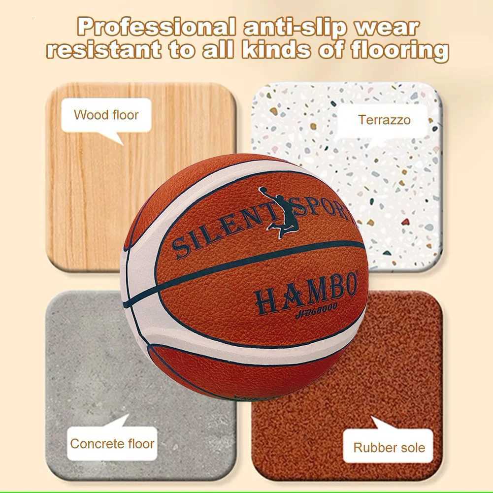 Indoor Silent Basketball Cloth Cover Size7/6/5 Soft High Elastic Foam Mute Ball No Noise Sports Ball Adults Child Sport GameW251115
