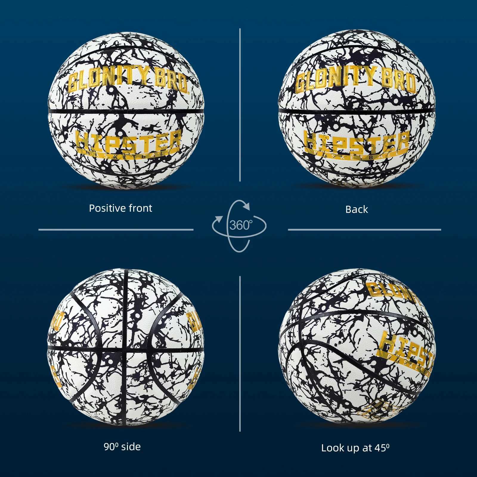 Glowing Basketball Leather Luminous Wear-Resistant Ball Size 5/6/7-275/285/295 For YouthInOutdoor Basketball Night GameW251115