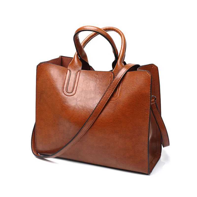 Casual Leather Womens 2025 New Large Capacity Tote Shoulder Handbags Office Ladies Party Luxury BagsW251115