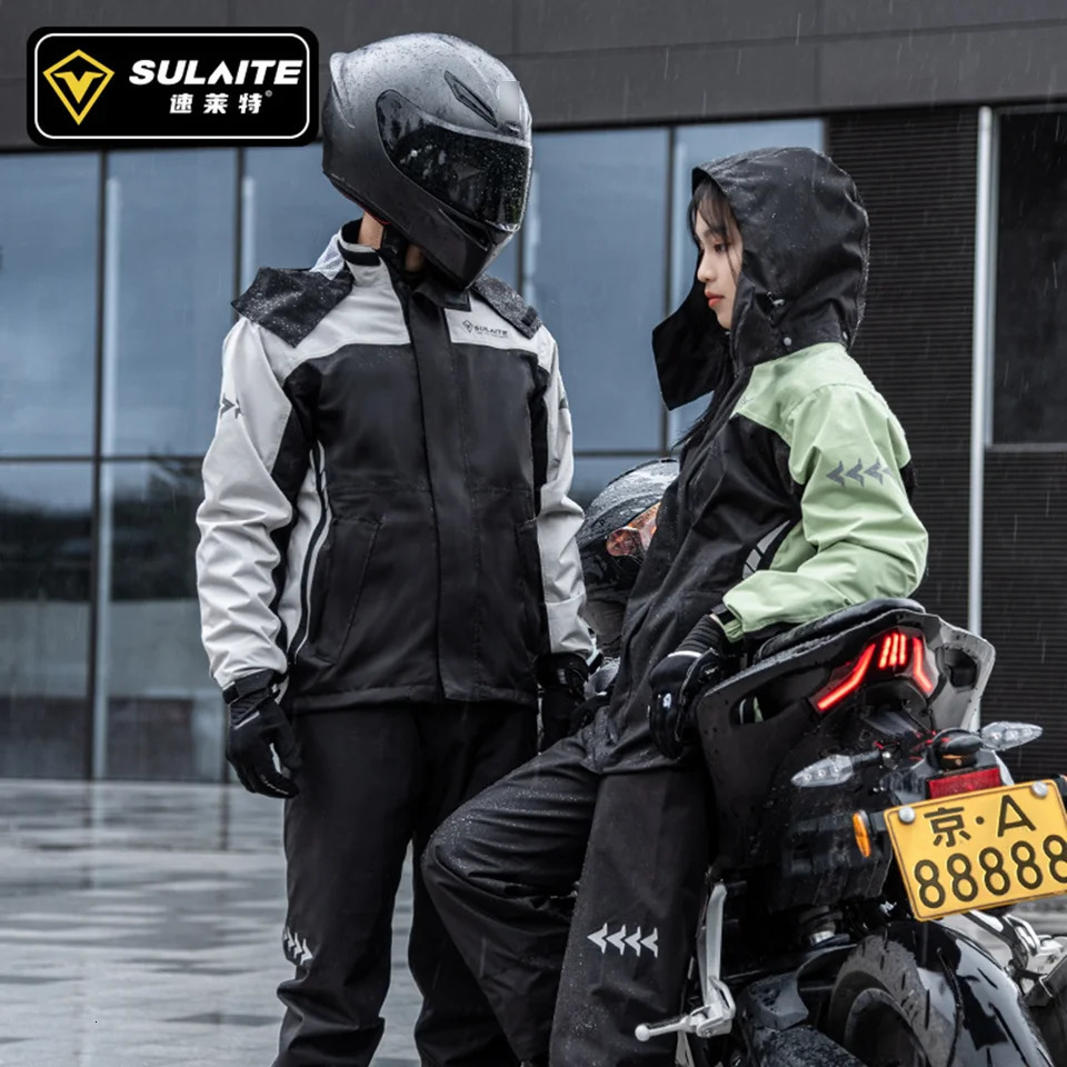 Motorcycle raincoat mens waterproof 100% motorcycle rider raincoat set motorcycle raincoat jacket pants bicycle raincoat set 250411