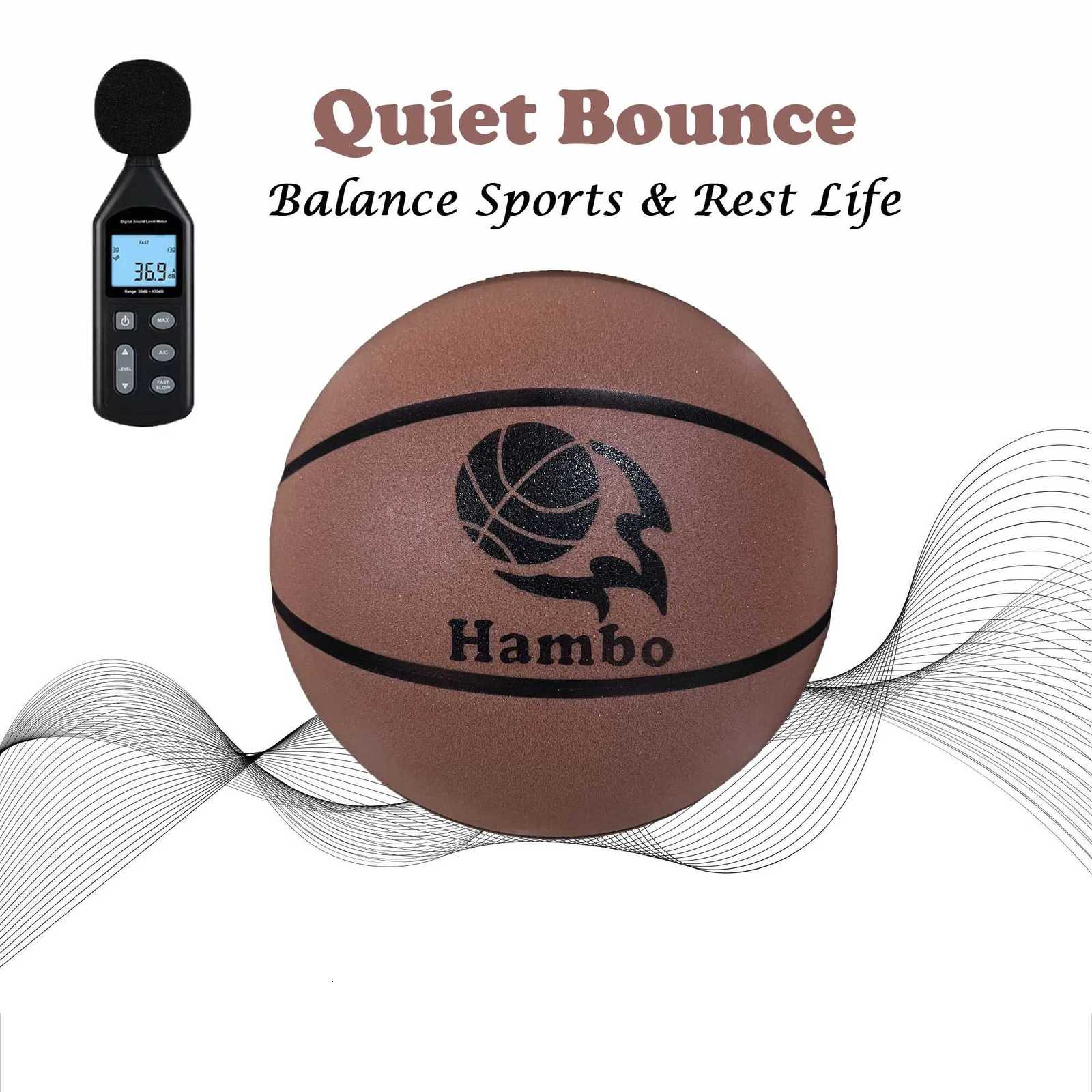 Grooved Silent Basketball Size 7 6 Men Women Player Indoor Dribble Practice Bounce Quietly Soft Foam Ball No Noises at HomeW251115