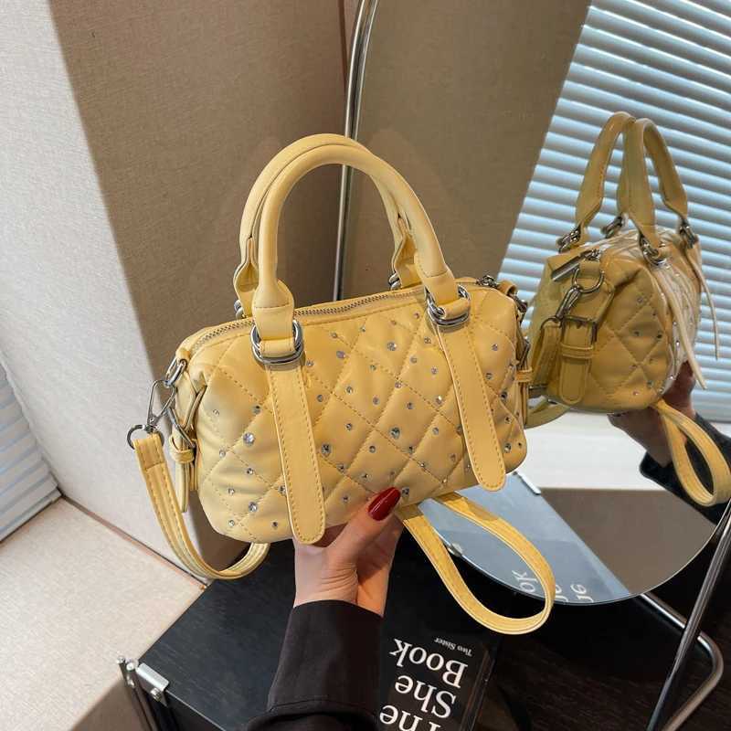 Light Luxury Rhinestone Women Handbags New Exquisite Fashion PU Leather Crossbody Bag Classic High Quality One Shoulder PackW251115