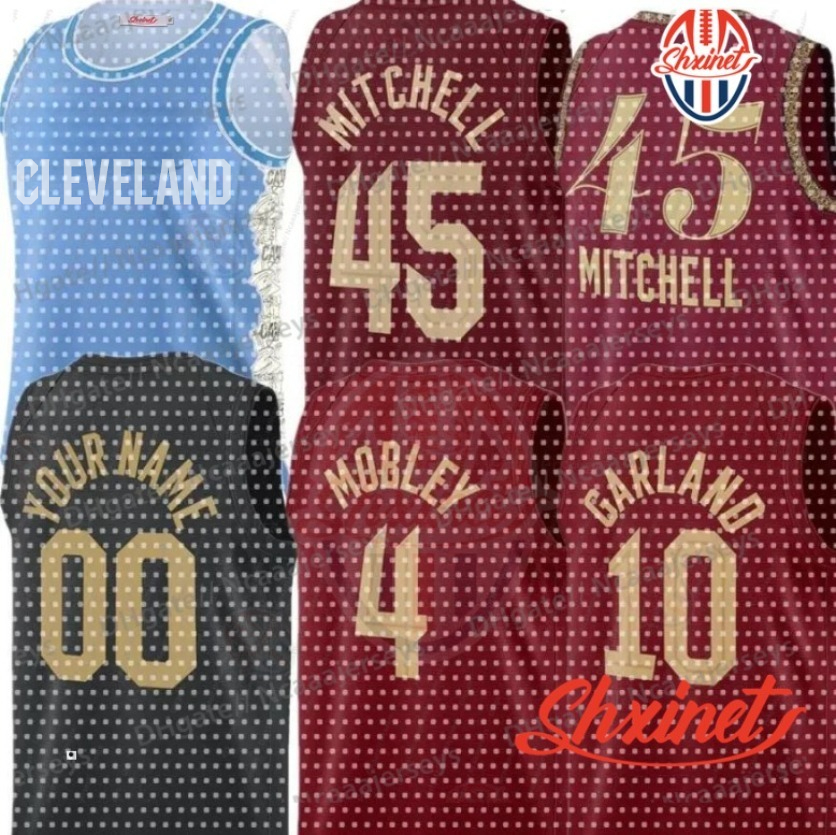 Custom 2025-26 55th Anniversary Classic Basketball Jersey 45 Mitchell 10 Garland Jarrett Allen Lonzo Ball Evan Mobley Craig Porter Jr. Max Strus Kids