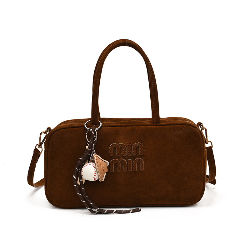 designer bag new Retro frosted large-capacity women's bag style versatile crossbody bag commuter hand-held bowling bag