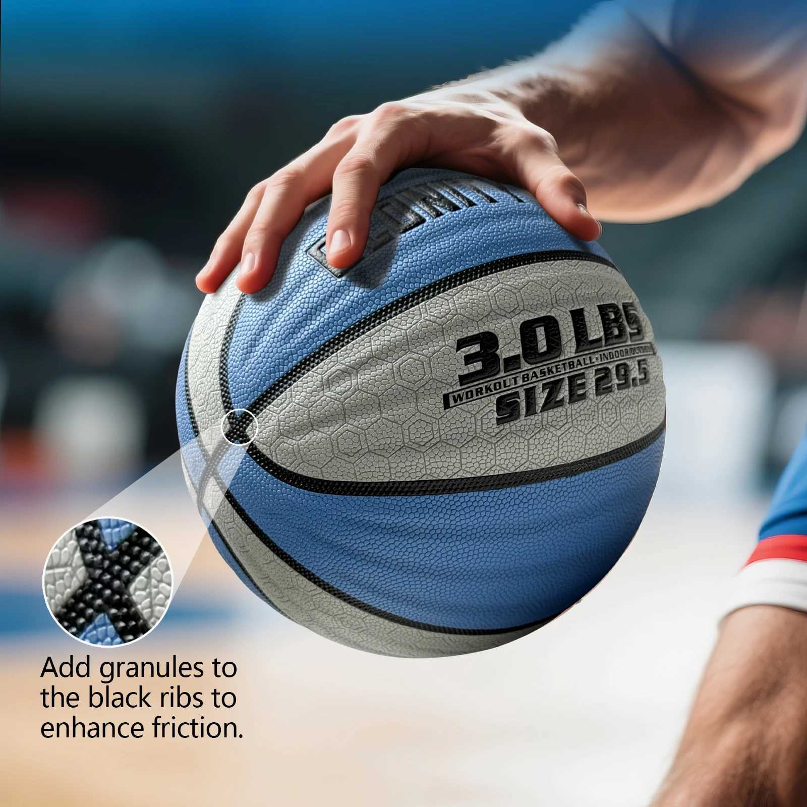 Weighted Training Basketball 3LBS/22LBSOfficial Size 6/7 Wear-resistant Heavy Ball For Handling DribblingPassingReboundingW251115