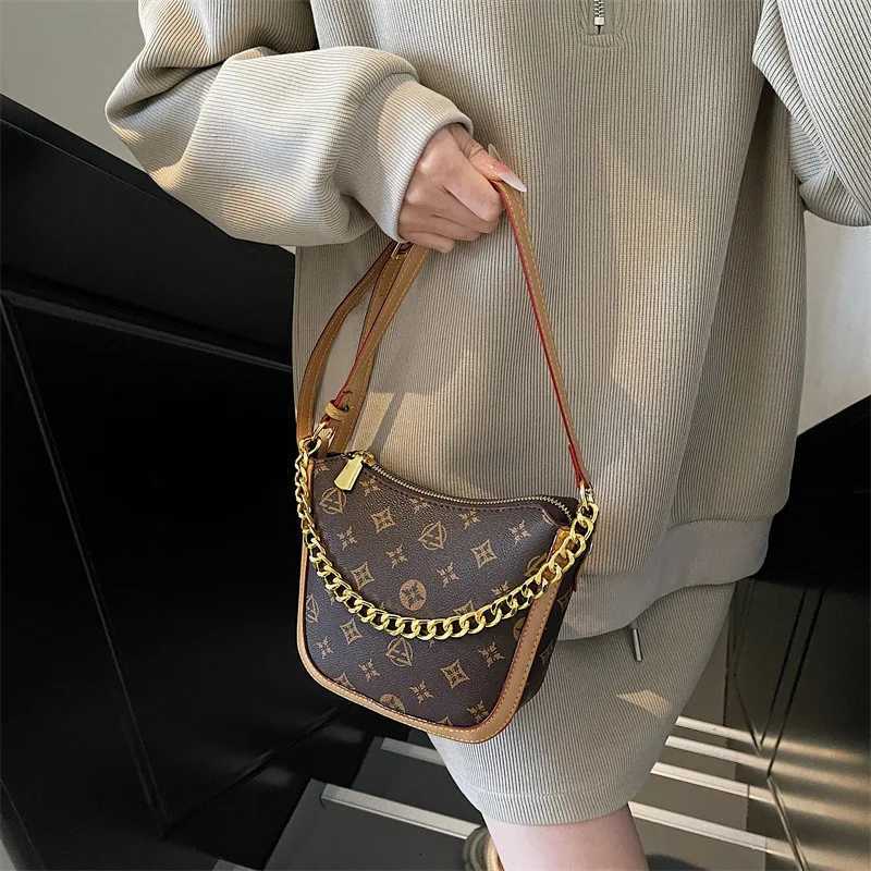 2025 Vintage Print Bucket Bag for Women Adjustable Crossbody Strap Shoulder Purse with Top Handle Day to Night BagW251115