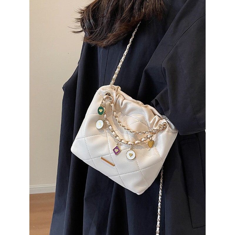 designer bag Fragrant Style Chain Small Square Trendy and Fashionable Skew Straddle Women's Bag Shoulder bag