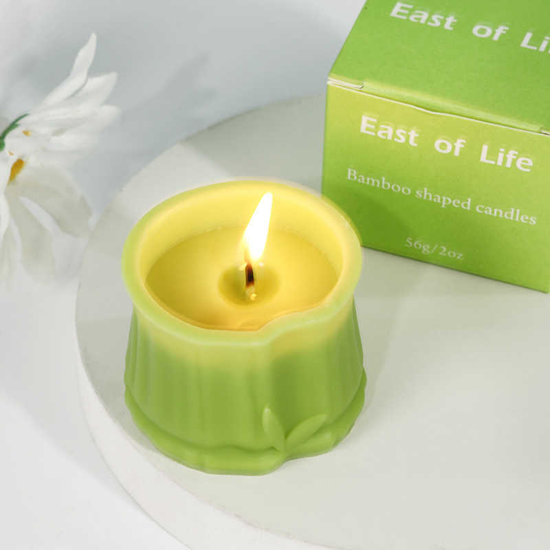 Creative bamboo modeling diy scented candle wholesale household scented candle decoration holiday companion gift Y240815