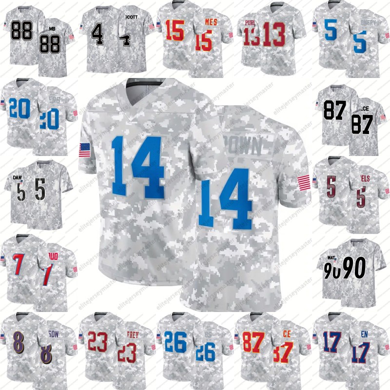 17 Allen 2024 Camo Salute To Service Pullover Football Jersey individuation Custom Any Name Number Football Jerseys For Men Women Youth 111