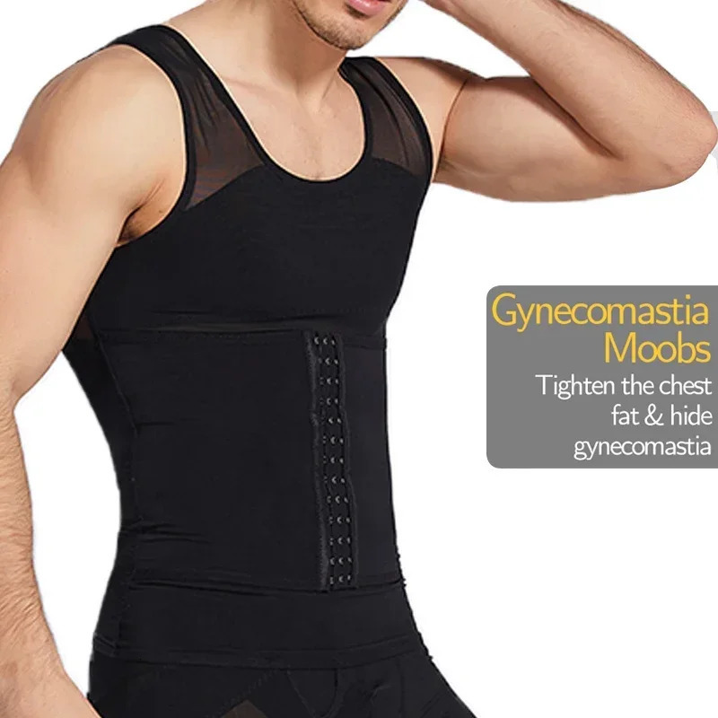 Mens Body Shaper Compression Vest Abdomen Shapewear Tummy Slimming Sheath Gynecomastia Shapers Corset Waist Trainer Fajas Tops 250415