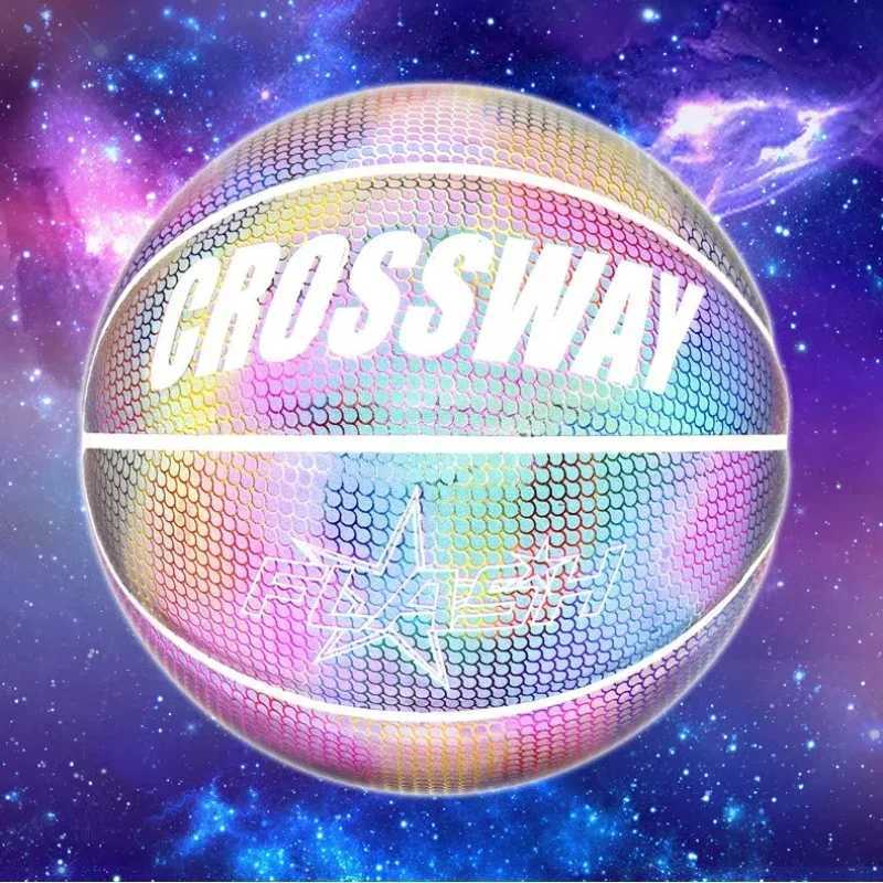 PU Reflective Glow Ball Indoor and Outdoor Basketball Training Equipment Size Seven Basketball Sports Ball Competitive MatchesW251115