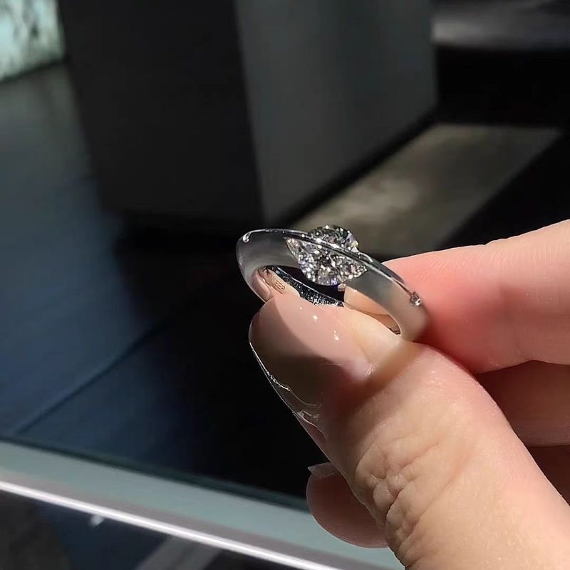 TaiYang 1ct Moissanite Celestial Orbital Design Setting Ring for Women, Luxurious 925 Sterling Silver Wedding Engagement Diamond Ring with Moissanite 