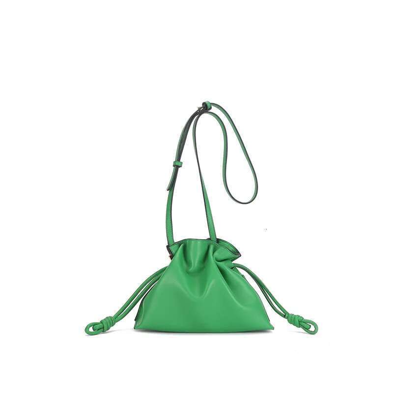 VIEE Women's Stylish Drawstring Crossbody Bucket Bag One Shoulder Pleated Handbag Ladies Mini Purse