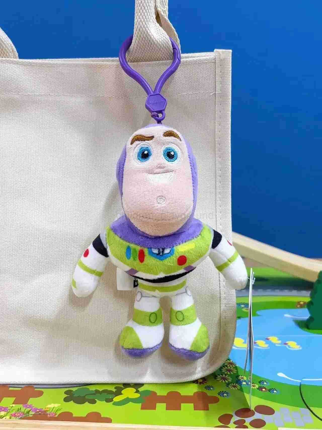 Disney 10-16cm Disney Pixar Toy Story Stitch Angel Simba Plush Toys Woody Buzz Lightyear Forky Keychain Pendants Stuffed Dolls W20250416
