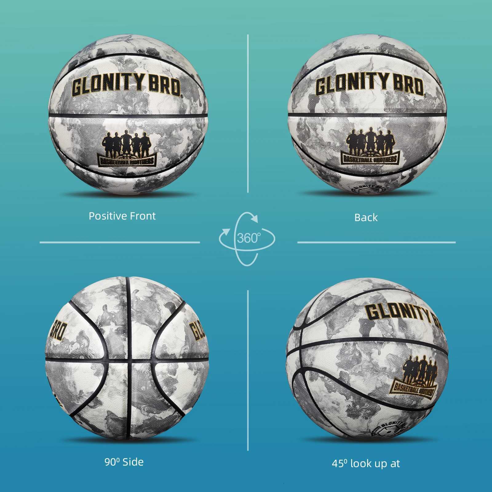 Glowing Green BasketBall For Men WomenOfficial Size 5/6/7 Soft Composite Leather InOutdoor Street Luminous Ball Night Use GameW251115