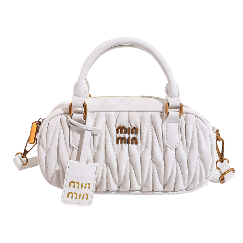 designer bag new Advanced niche design bags Leisure and versatile embroidered thread wrinkled single-shoulder crossbody and hand-held bowling bag