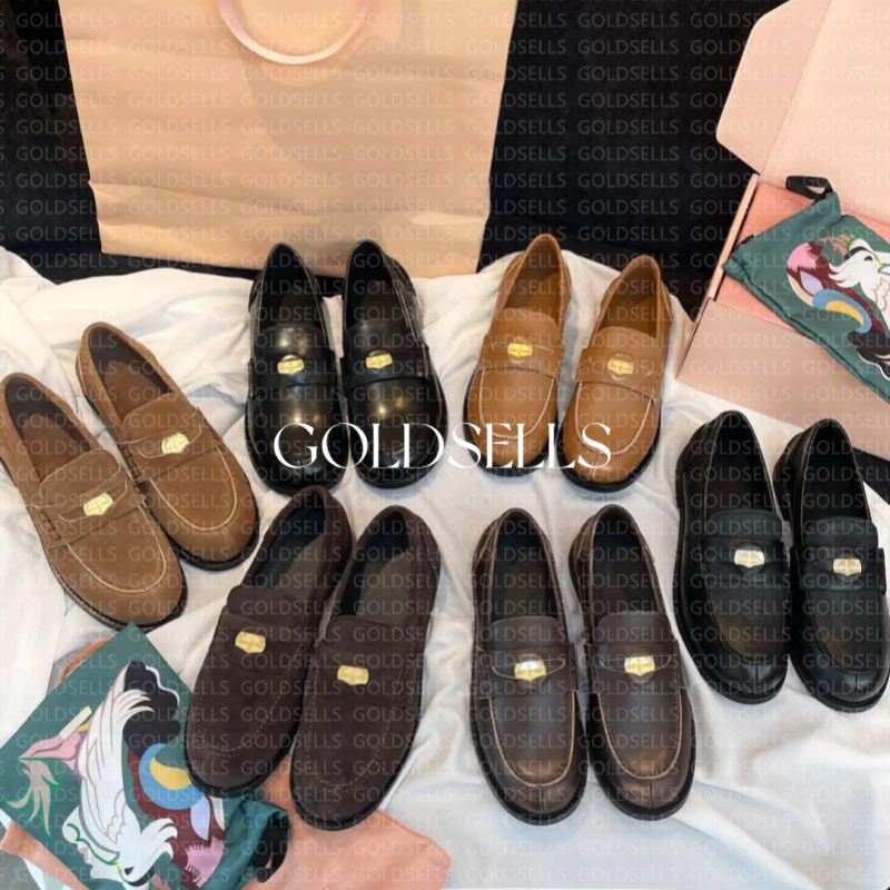 Designer Women Penny Loafers Luxury Vintage Loafer Dress Shoes Size 35-42 Round Toe Suede Patent Leather Embossed Slip-On Top Classic Metal Buckle Singback Heels 100