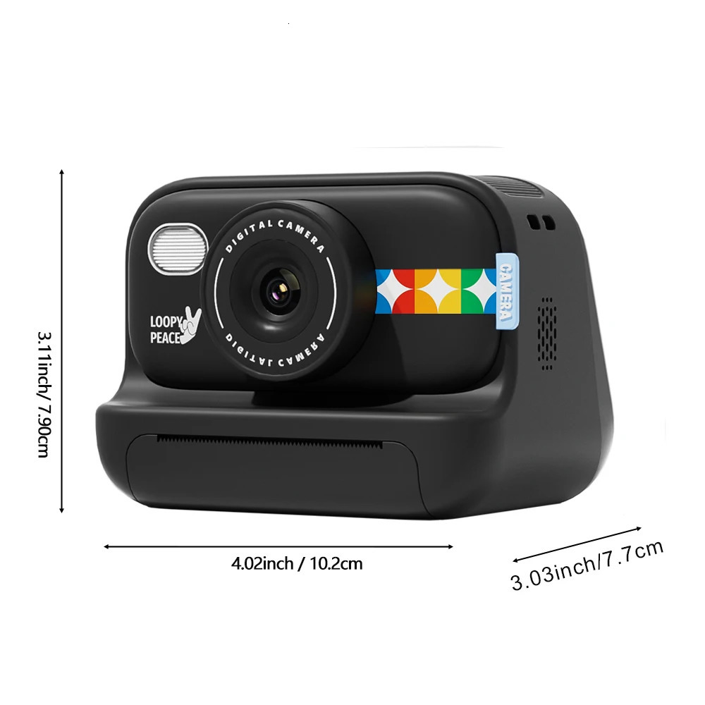 Color Instant Print Camera for kids Christmas Birthday Gifts for Girls Boys HD Digital Video Cameras No Ink Thermal Paper 251114