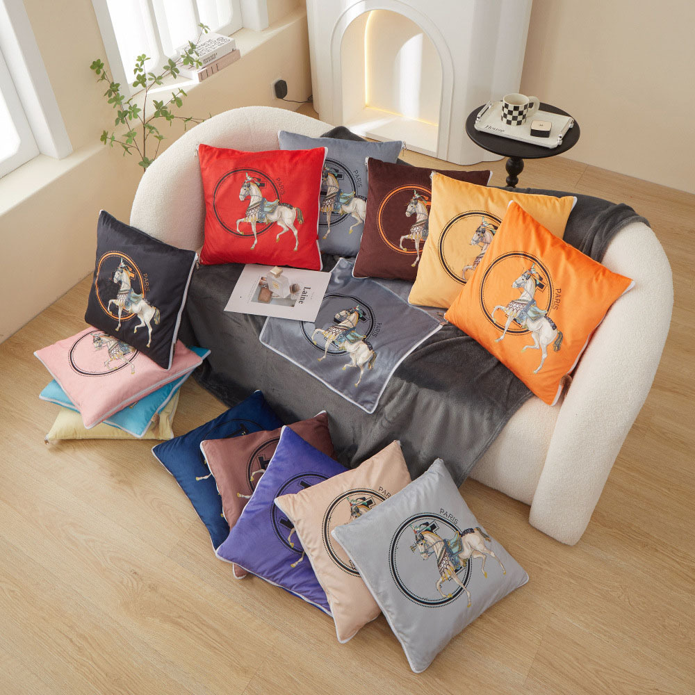 Designer throw pillow Velvet throw pillowdual flannel blanket 2 in 1 cushion Car pillow, home living room sofa throw pillow
