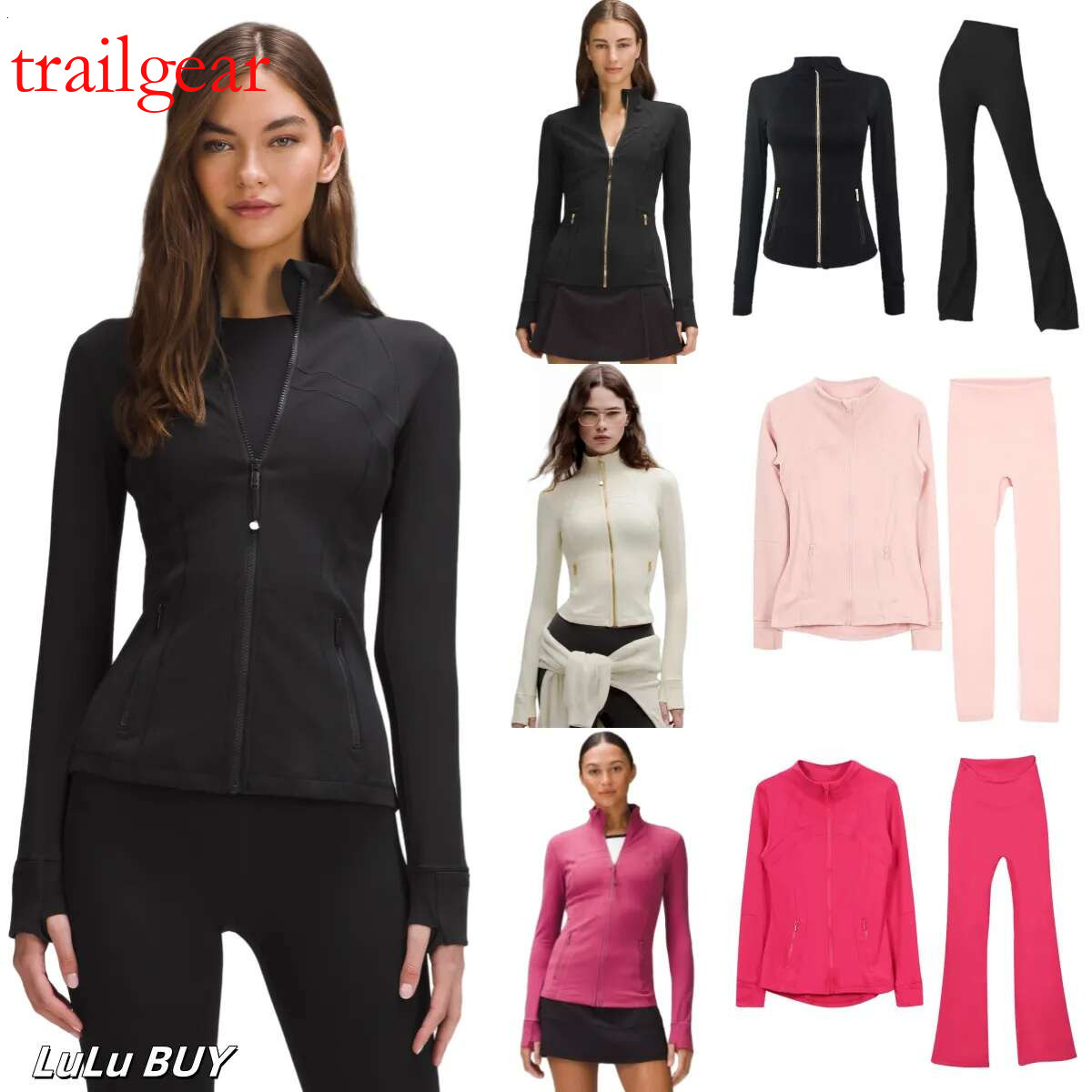 Women's Tracksuits Workout set Women Yoga Sets jackets shorts leggings Fiess sets High Waist Sports Jackets Zip Up Coat Elastic Sportswear Girl Gym Suits
