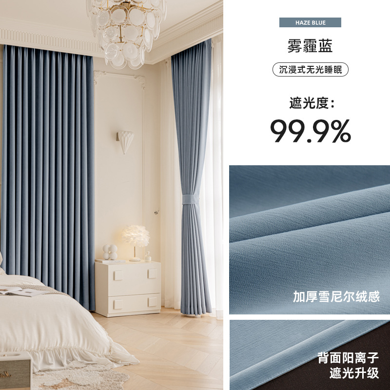 A792 Panels Solid Color Blackout Curtain with Heat Insulation&UV Protection - Grommet Top, Perfect for Living Room, Bedroom