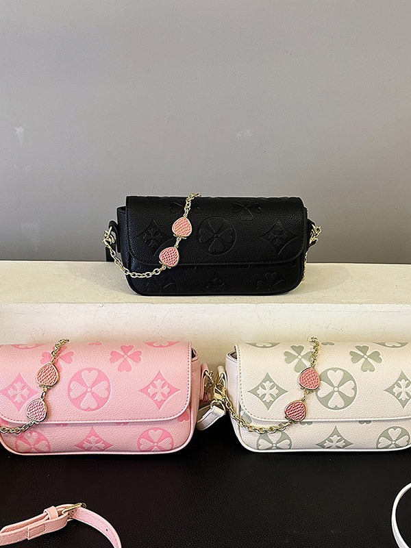 2025 summer new vintage high-grade printed crossbody bag women's fashion all-match commuter shoulder bag