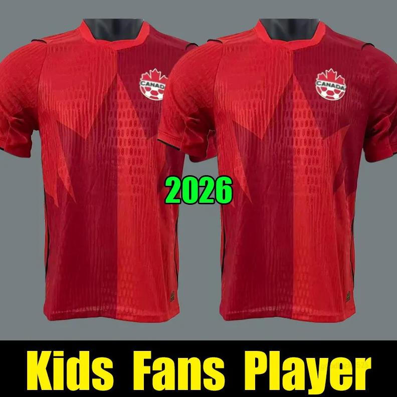 2026 World Cup Canada Soccer Jerseys national team 26 27 DAVIES J.DAVID LARIN UGBO CAVALLINI MILLAR EUSTAQUIO FRASER football shirt home player version RED uniform
