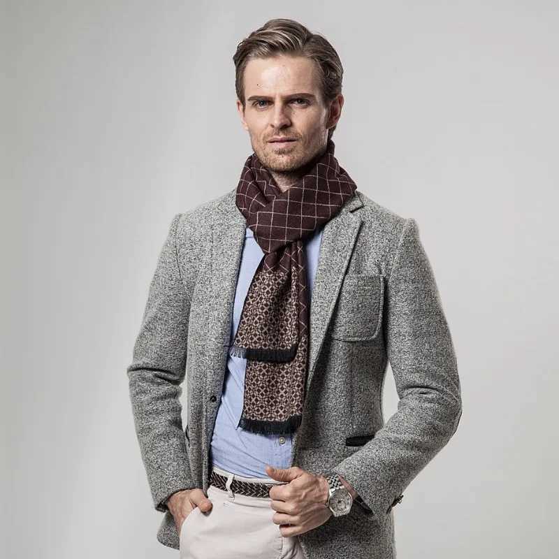 Luxury New Luxury Brand Business Mens Scarf Cashmere Scarfs Shawl High Quality Winter Warm Scarves Men Y251115