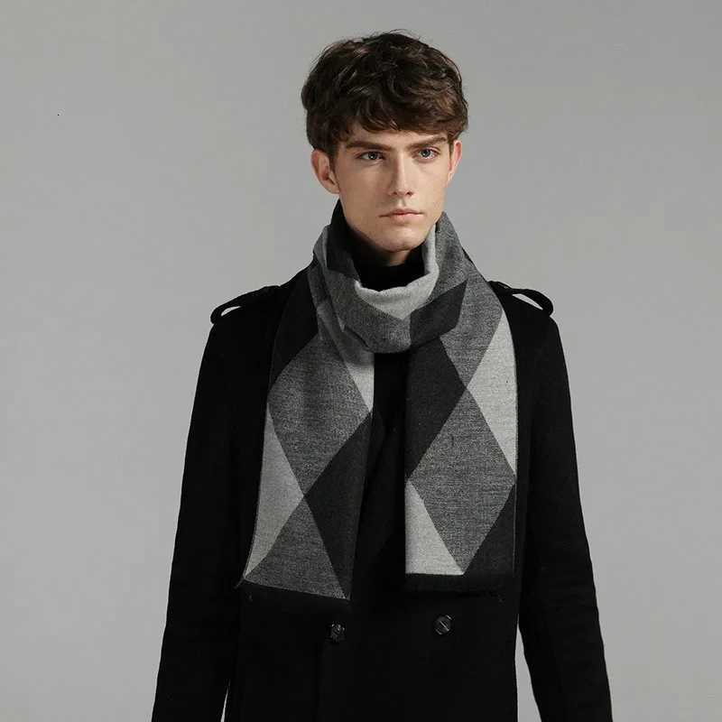 Luxury Winter Men Scarf Warm Long Pashmina Y251115