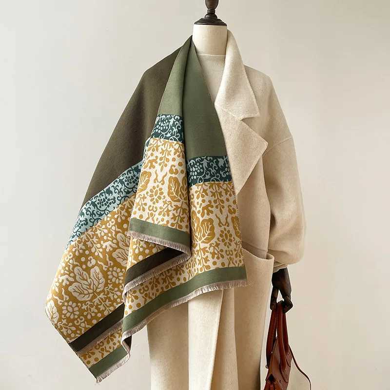 Luxury Elegant Ladies Pashmina Jacquard Cashmere Scarf Winter Thick Warmth Two-Sided letter High Quality Shawl Coldproof Blanket Scarf Y251115