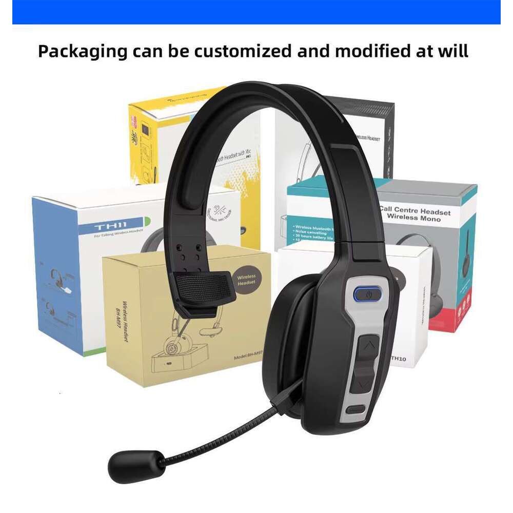 Wireless earphones with noise reduction function and phone mute microphone, car Bluetooth earphones, suitable for truck drivers, home offices Skype