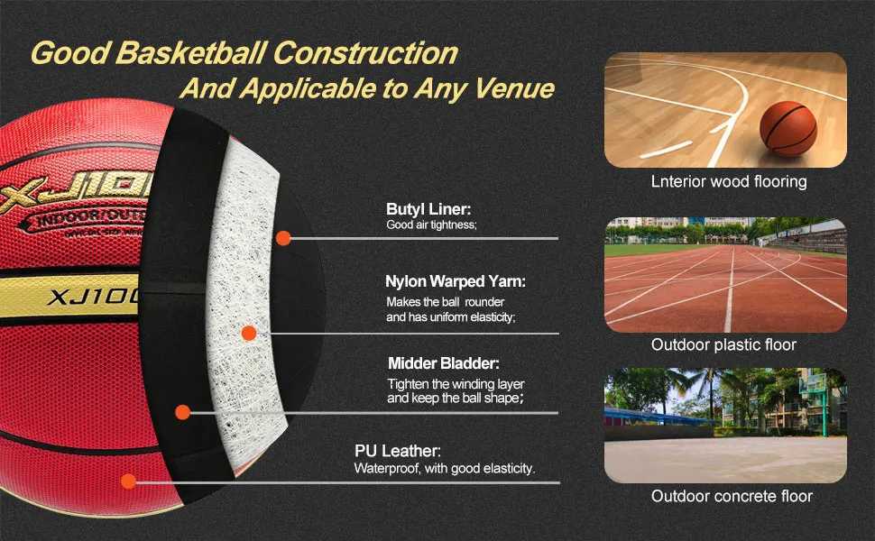 Original Molten Basketball XJ1000 Size 6 7 Indoor/Outdoor Training Wear-Resistant BasketballW251115