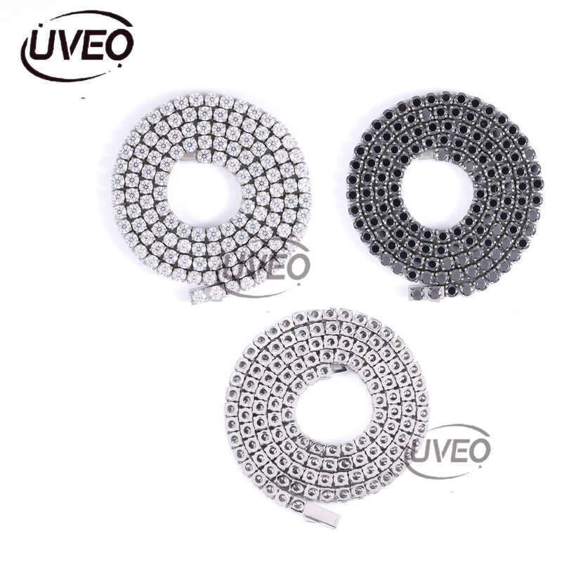 Sterling Silver Iced Out Gold VVS 925 Jewelry Moissanite Cuban Chain Hiphop Pass Dias Tester Cuban Link Chains Pendant Fashion Gift Moissanite Chain