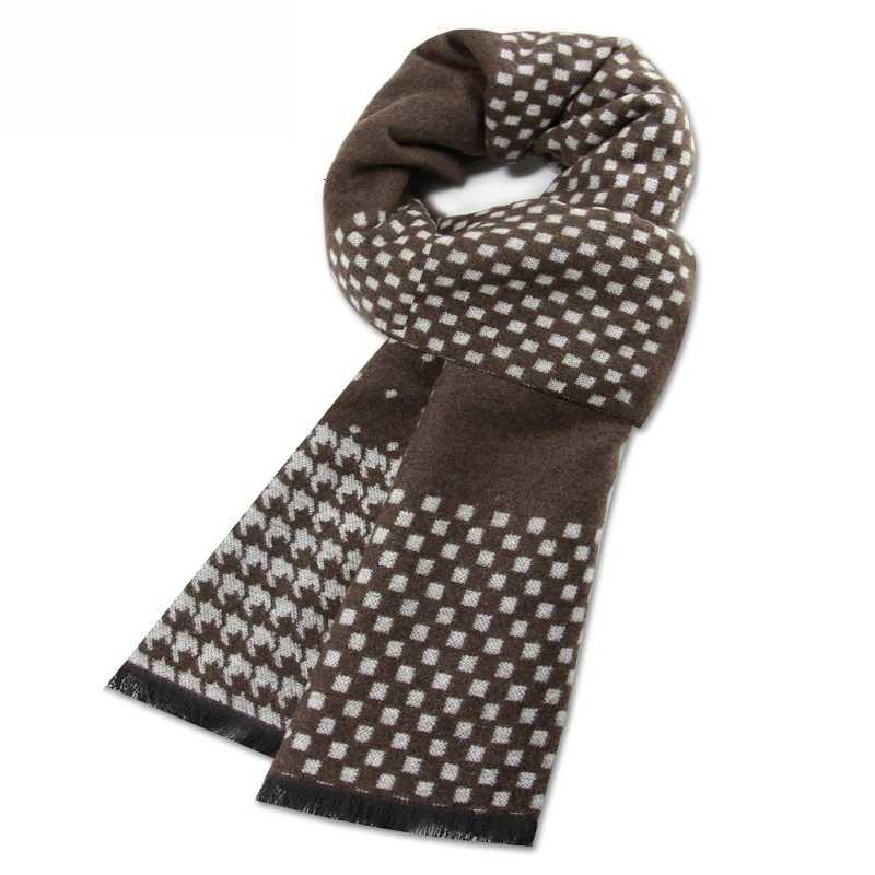 Luxury Mens Scarf Winter Warm Windproof Scarf Casual Fashion Classic Checked Scarf for Men Y251115