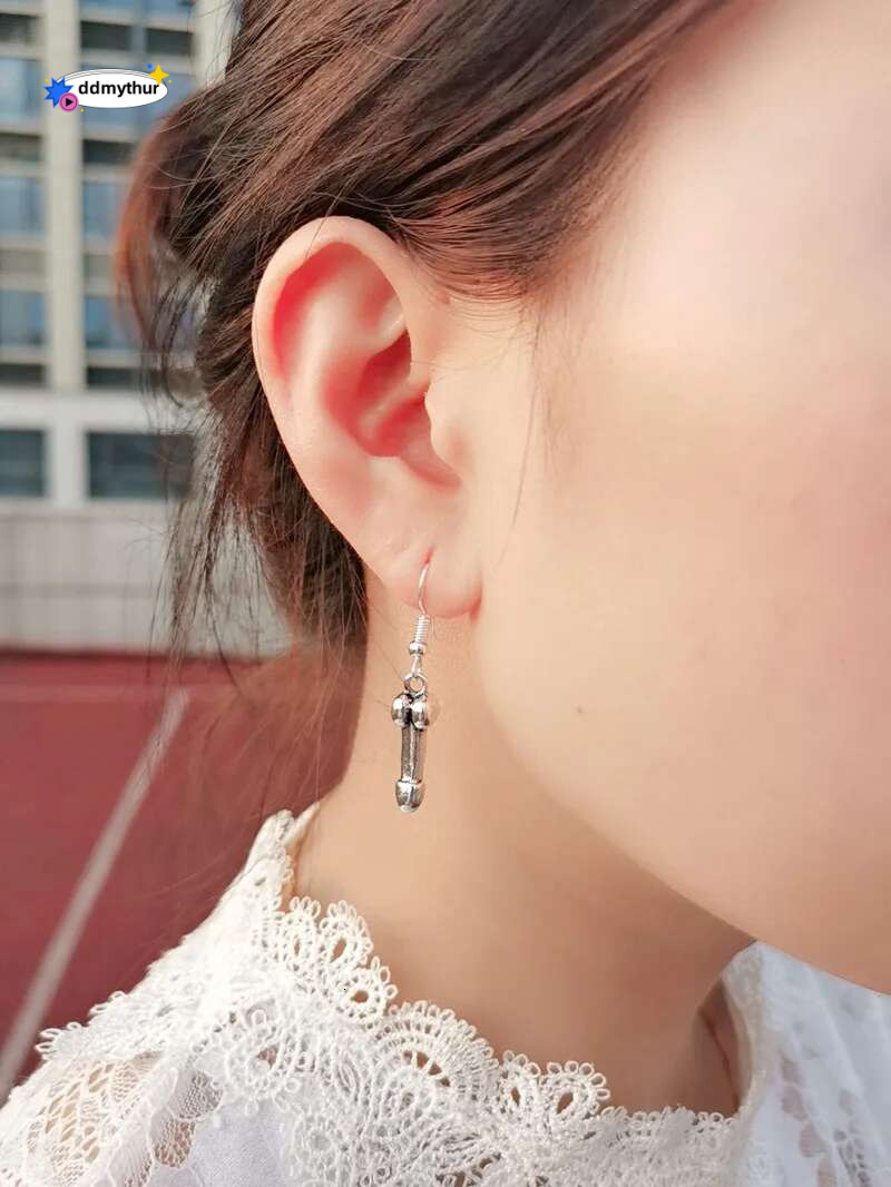 Erotic Modern Women Nightclub Party Fashion Accessories Male Genitals Original Amulet Jewelry Earrings ddmythur