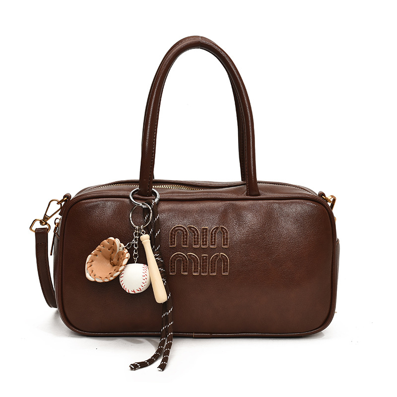 designer bag new Retro frosted large-capacity women's bag style versatile crossbody bag commuter hand-held bowling bag