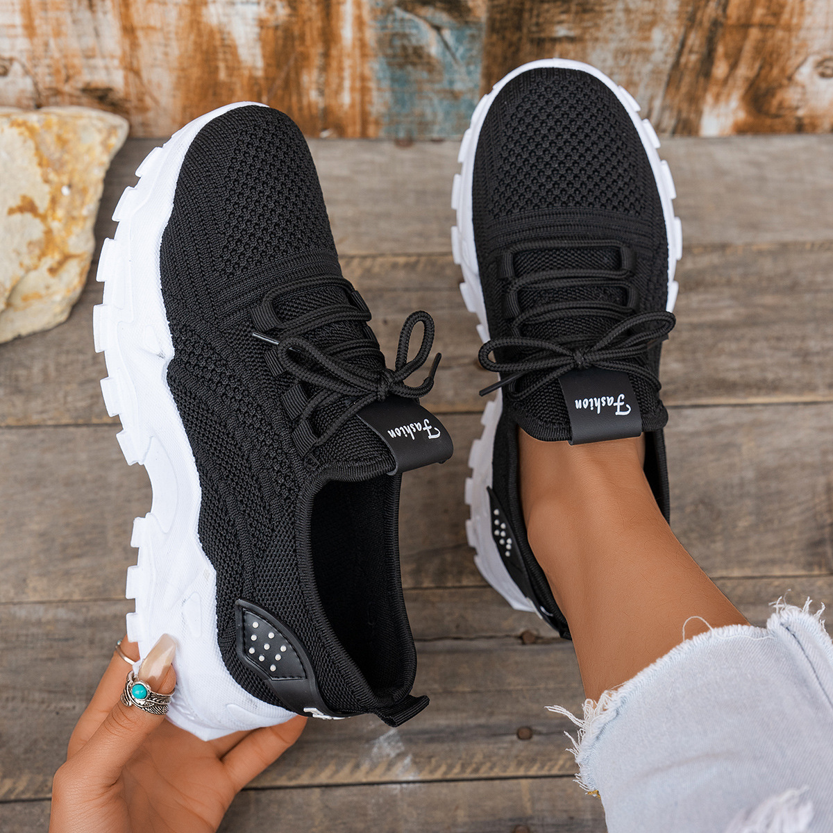 Comfortable Large size Women's white shoes,summer mesh lace sneakers, lowtop running shoes travel and vacation leisure comfortable