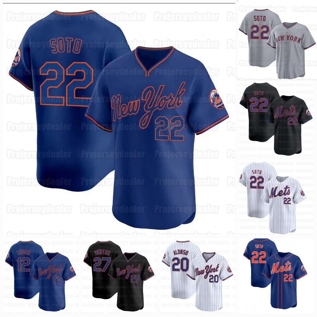 22 Juan Soto Mets 2025 Blue Jerseys Pete Alonso Francisco Vientos Alvarez Martinez Lindor Winker Brandon Nimmo Edwin Diaz Jeff McNeil Brett Baty Starling Marte