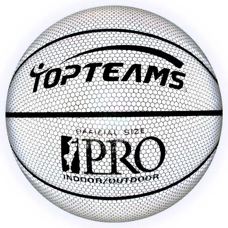 Basketball Size 7 Standard Adult PU Material With Holographic Luminous Reflective Design Training Ball Gift For Sports LoversW251115