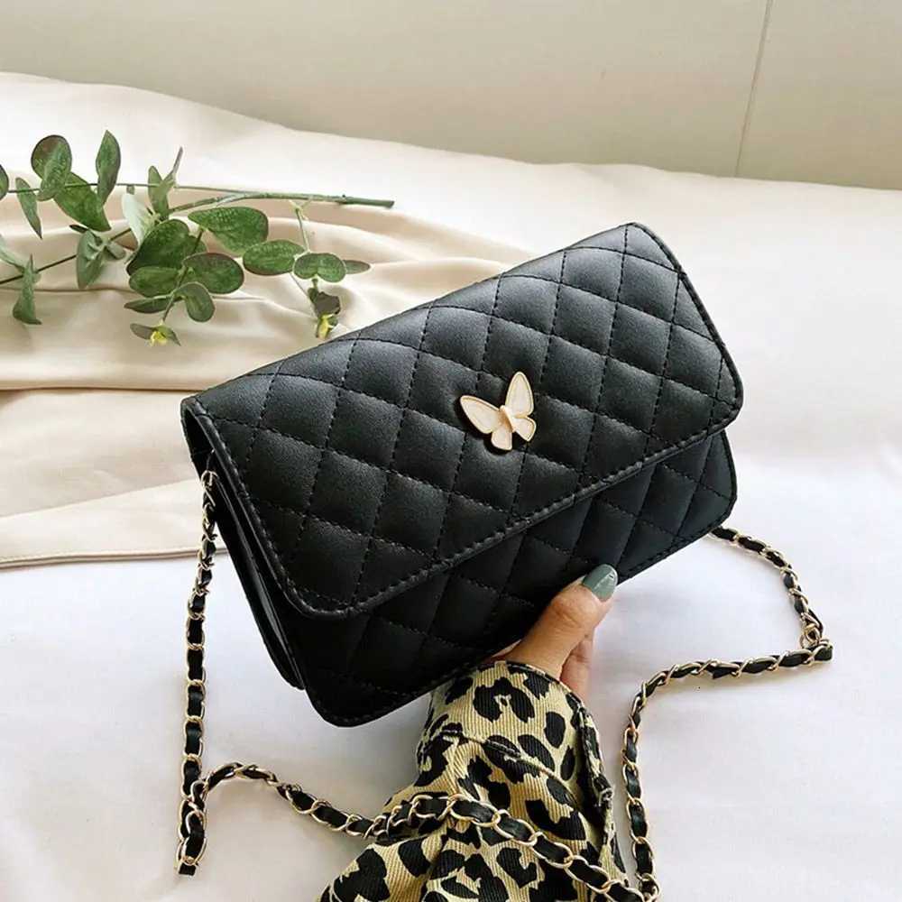 Classic Style Diamond Pattern Chain Bag Women PU Leather Trendy All-Match Crossbody Handbag Mini Korean Style Small Shoulder BagW251115