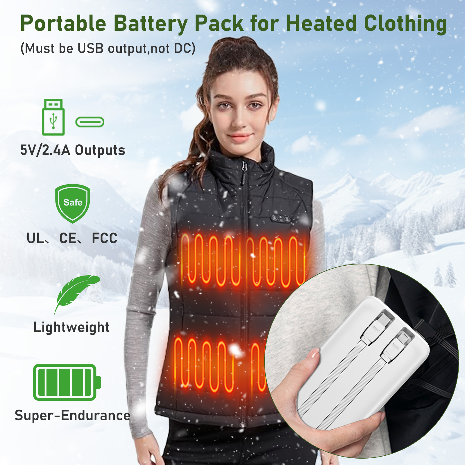 Portable Charger,10000 mAh Power Bank Travel Charger with USB-C(Input&Output),2.4A Fast Charging External Battery Pack Phone Charger Compatibl,White a