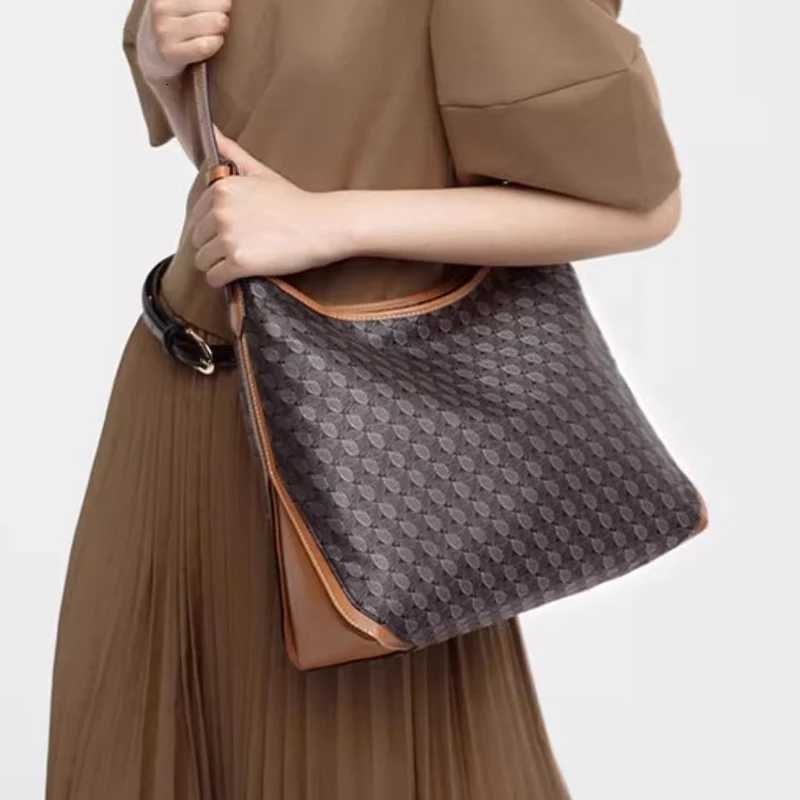 Fashion Hobo Bag Womens Shoulder Bag Geometric embroidery Old Flower Handbag Large Capacity Commuting Versatile Crossbody BagW251115