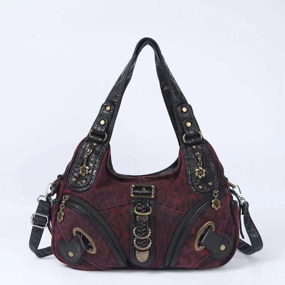 Angelkiss Women Handbags Leopard Top-Handle Handbag Fashion Satchel Dumpg Shoulder Bag Tote Hobos Large Purse