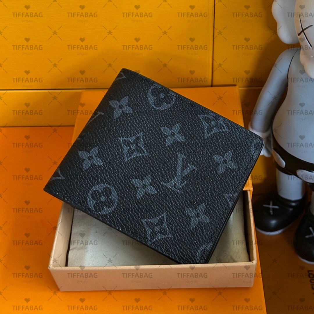 High quality Designers Luxury Genuine Leather Wallets cardholder France Paris plaid style luxurys mens wallet designers women wallet Purse Crossbody Bag with box