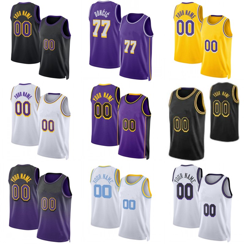 Custom Print Luka Doncic Basketball Jerseys Hot Pressing Bryant Reaves Smart Hachimura Dalton Knecht Hayes Vincent LeBron Vanderbilt Ayton LaRAVIA Shirts